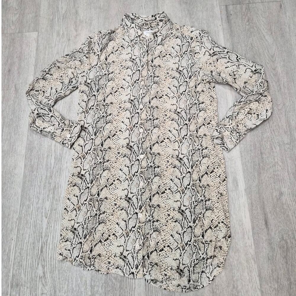 Equipment Femme 100% Silk Snake Skin Mini Dress Size S
